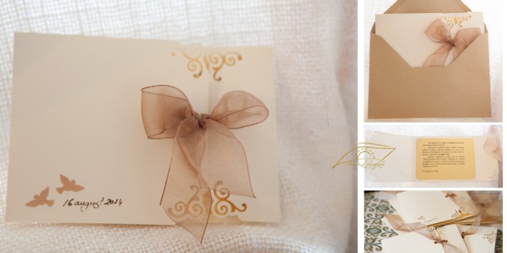 invitatie ivory cu organza1